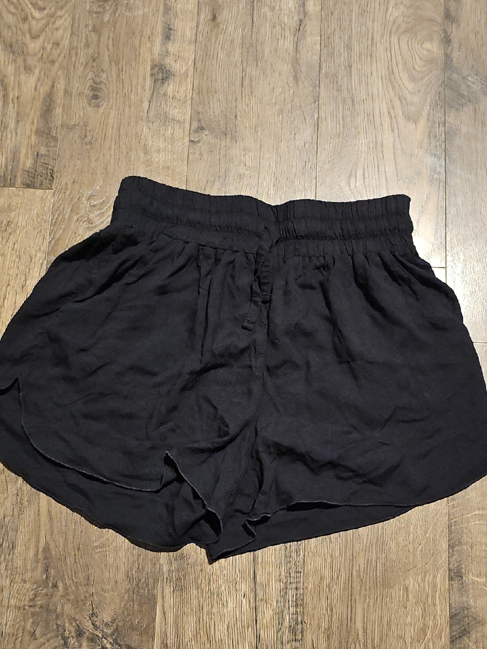 Hollister Black Elastic Drawstring Athletic Shorts Baggy Light Weight Large